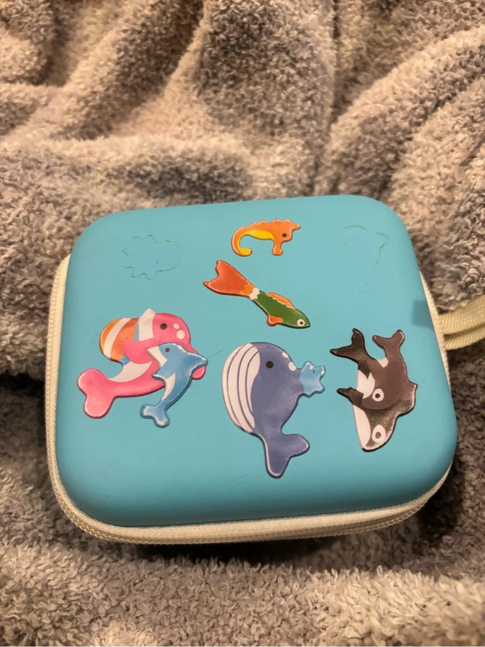 Light Blue Instant Print Toy Camera with Carry Case and Strap